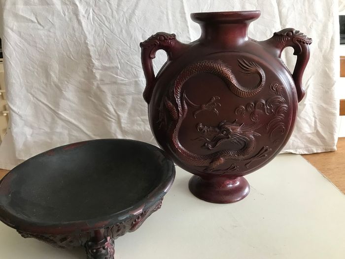 Oriental Vase and Bowl