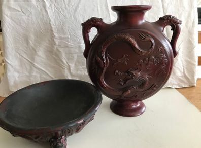 Oriental Vase and Bowl
