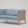 Vintage Danish Oak Framed Upholstered Sofa, Stouby, 1970s. Image 2