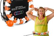 NEW SALE | Smart Hula Ring Hoops, Weighted Hula Circle 24 Detachable Fitness Ring with 360 Degree Auto-Spinning Ball Gymnastics, Massage, Adult Fitness for Weight Loss
