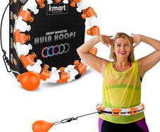 NEW SALE | Smart Hula Ring Hoops, Weighted Hula Circle 24 Detachable Fitness Ring with 360 Degree Auto-Spinning Ball Gymnastics, Massage, Adult Fitness for Weight Loss