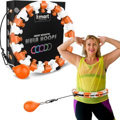 NEW SALE | Smart Hula Ring Hoops, Weighted Hula Circle 24 Detachable Fitness Ring with 360 Degree Auto-Spinning Ball Gymnastics, Massage, Adult Fitness for Weight Loss