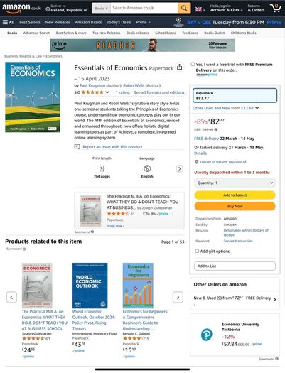 Essentias of Economics Paperback