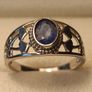 Sterling Silver Natural Sapphire Band Ring Image 9