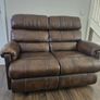 Two seater leather sofa Image 2