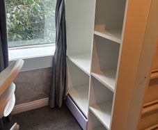 child's bunk bed single size with study desk and storage