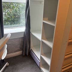 child's bunk bed single size with study desk and storage