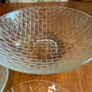 vintage French glass serving desert bowl and side bowls Image 5