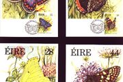 1985 Ireland Butterflies (Fauna &amp; Flora) Maximum Cards First Day of Issue Cancel with matching stamp