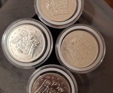 silver canadian olympic coins x4
