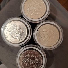 silver canadian olympic coins x4