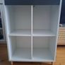 White storage cabinet with four compartments Image 3