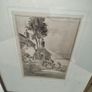 Vintage Etching "Shelley's Cottage, Lynmouth", by British artist Preston Cribb. Image 2