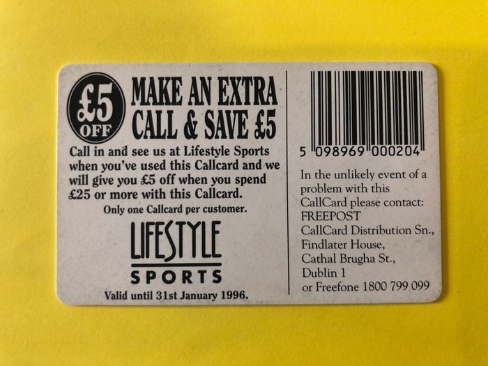 Callcard 1112 Lifestyle Sports 95