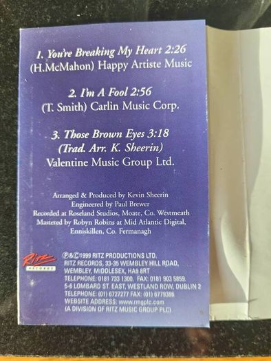 Michael English Youre Breaking My Heart Cassette Irish Country Single