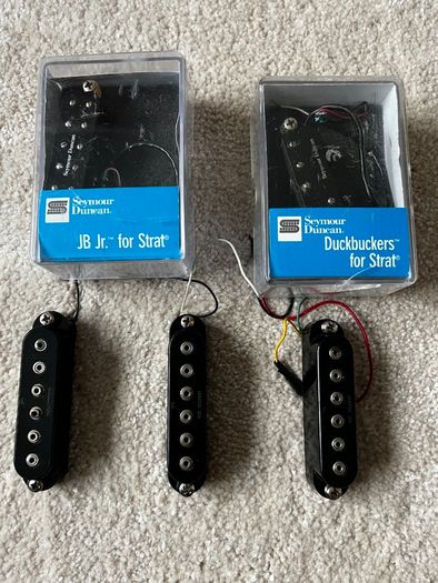 Assortment of Fender Stratocaster pickups - Duncan + G&L
