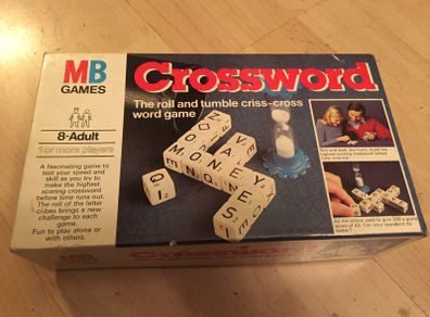 Vintage 1980's MB Crossword Game