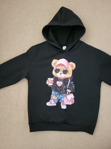 SHEIN 12 yrs old girl Hooded Fleece Sweatshirt