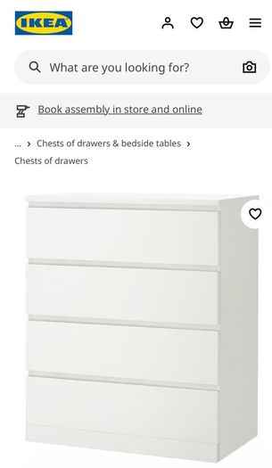 ikea drawers white