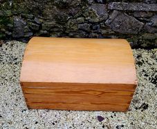 Vintage pine dome trunk