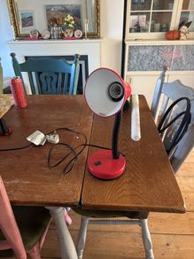 retro red lamp