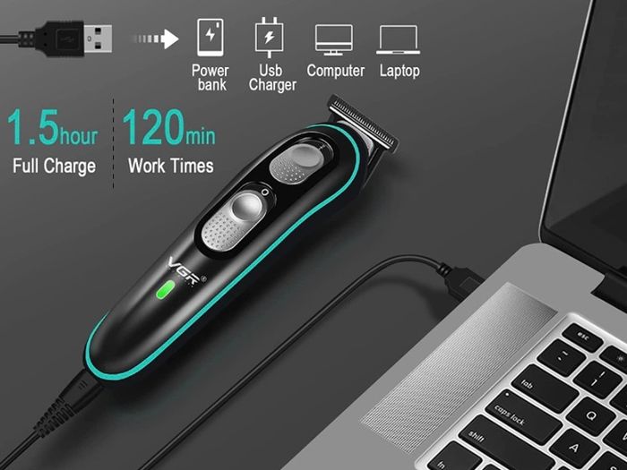 Professional Hair Clippers for Men Kids USB Rechargeable Hair Trimmer Cordless Electric Hair Clippers Haircutting Kit 4 Guide Combs (FREE POSTAGE)