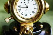 Vintage Brass Black Nautical Diver Helmet Clock -Helmet Quartz Clock