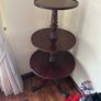 Three tier carved mahogany dumbwaiter Image 4