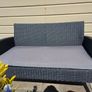 Garden Rattan set. 2 Seater Sofa, 2 Armchairs, 2 Planters, Coffee Table.table Image 6