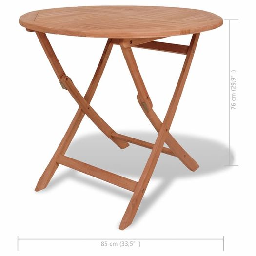 Folding Garden Table 85x76 cm Solid Teak Wood