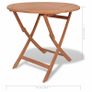 Folding Garden Table 85x76 cm Solid Teak Wood Image 4