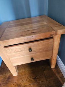 Solid oak side table