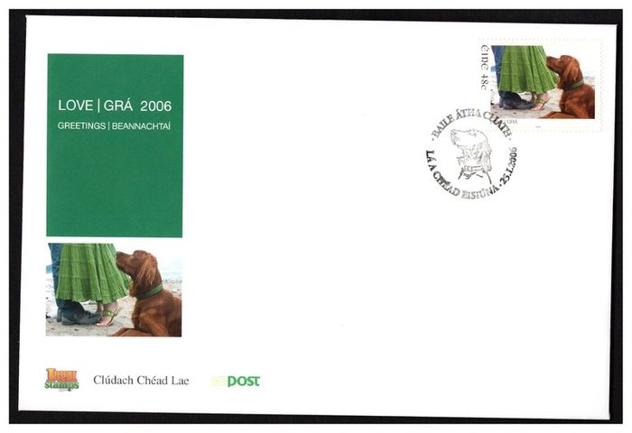 2006 Ireland Love/ Greetings Commemorative Stamp An Post First Day Cover (FDC)