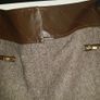 Brand new Dunnes lovely brown skirt with leather inserts  size UK16 EUR 44 Postage included Image 2