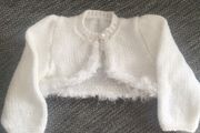 Hand knit Baby bolero. 3 to 6 mths