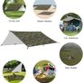 FREE EXPRESS SHIPPING Hammock Rain Fly Tent Tarp, 3m x 3m Tarpaulin Portable Sunshade Lightweight Waterproof Groundsheet Windproof Camping gazebo Picnic Mat Anti UV Sun Shelter for Camping Travel Beach Image 3