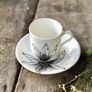 Sarah Horne Botanicals Fine Bone China Floral Decadence Espresso Cup and Saucer Image 3
