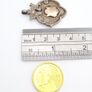 Antique 925 Sterling Silver Heraldic Fob Pendant, Rose Gold Detail Shield, Chester 1920 Image 8