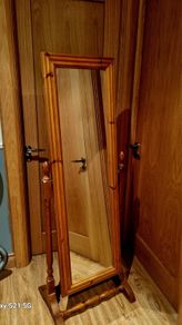 Freestanding Pine Mirror