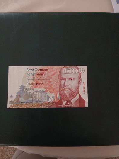 Irish 100 Pound Note - Charles Stewart Parnell