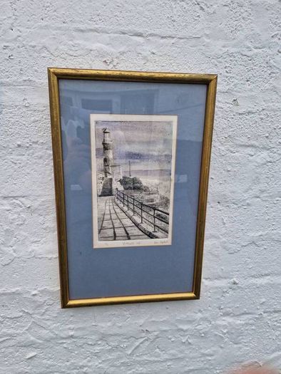 Artists signed print  limited edition number 1 of 7 Print  Plymouth Hoe by Iain Urquhart