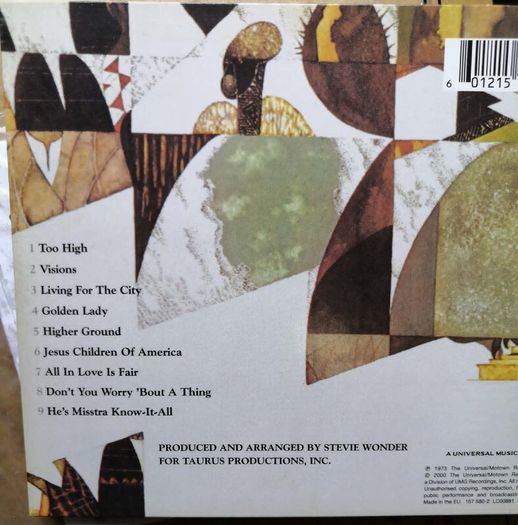 Stevie Wonder - Innervisions CD