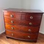 19th Century Mahogany Bowfront Chest Of Drawers, Image 6