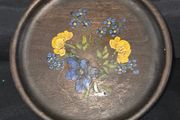 Antique Hand Painted Wooden Trinket Dish