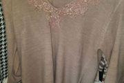 Tan Embellished Elizabeth Scott Jumper , Size S/M (UK 10) , Excellent Condition