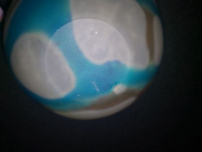 Unique heavy handblown glass vase