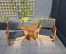 outdoor bistro table and 2 chairs