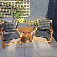 outdoor bistro table and 2 chairs