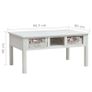 Coffee Table White 99.5x60x48 cm Wood Image 7