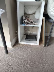White two-tier storage unit
